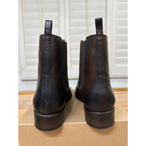 Thursday Duchess Bootie Black Coffee Old English Leather Size 10 NWOB Minimalist - Picture 10 of 14
